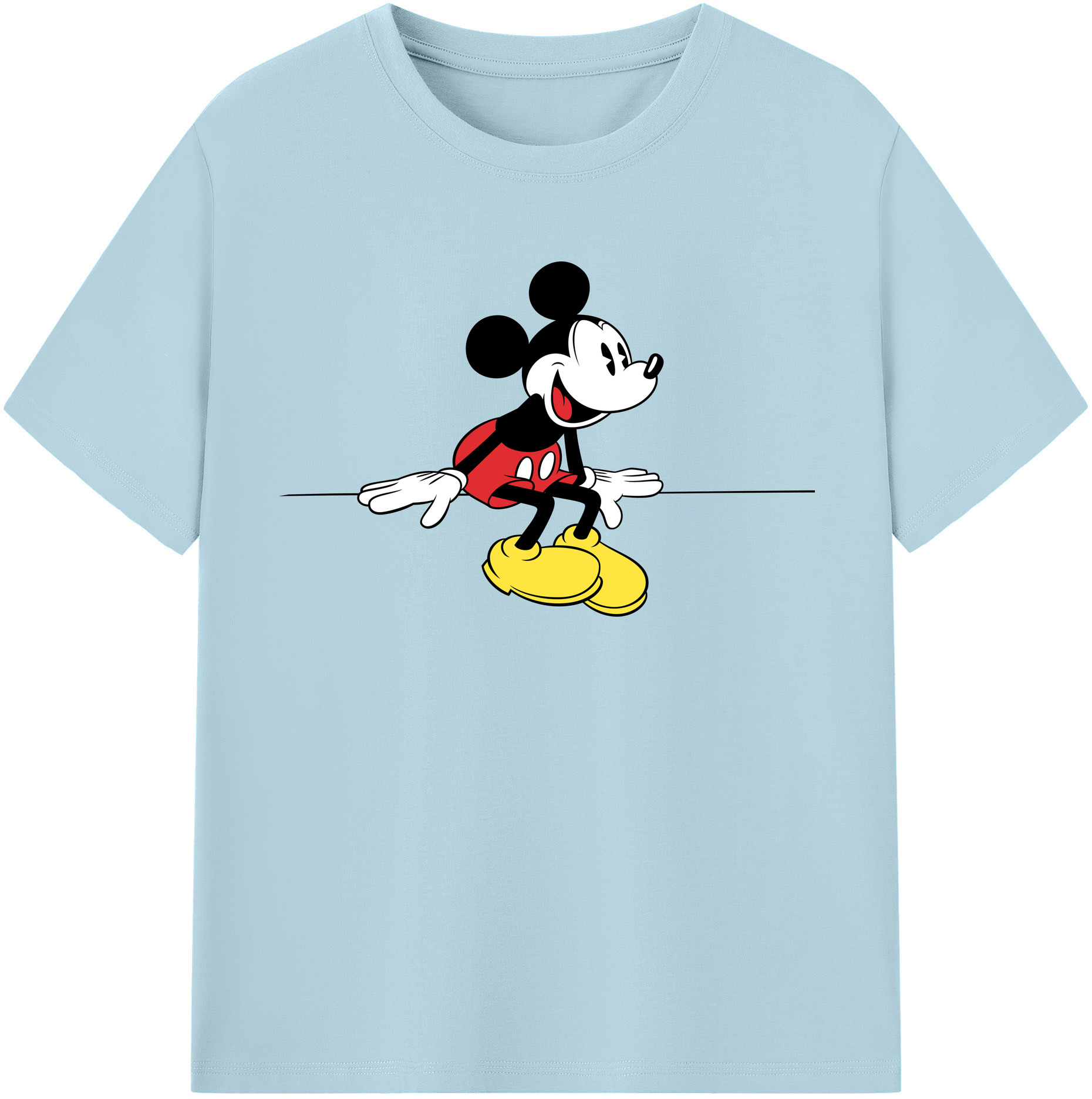 （画像用） ミッキーマウス Mickey Mouse 綿100％半袖Tシャツ（フロントプリント）